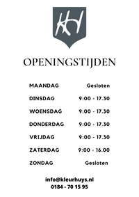 Onze openingstijden van de winkels in Sliedrecht en Hardinxveld Giessendam